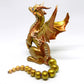 Light gold unique figurine with moveable tail