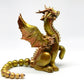 Light gold unique figurine with moveable tail