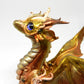 Light gold unique figurine with moveable tail