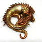 Sleeping golden dragon unique figurine