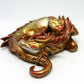 Sleeping golden dragon unique figurine