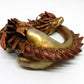 Sleeping golden dragon unique figurine