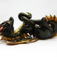 Black and gold dragon unique figurine