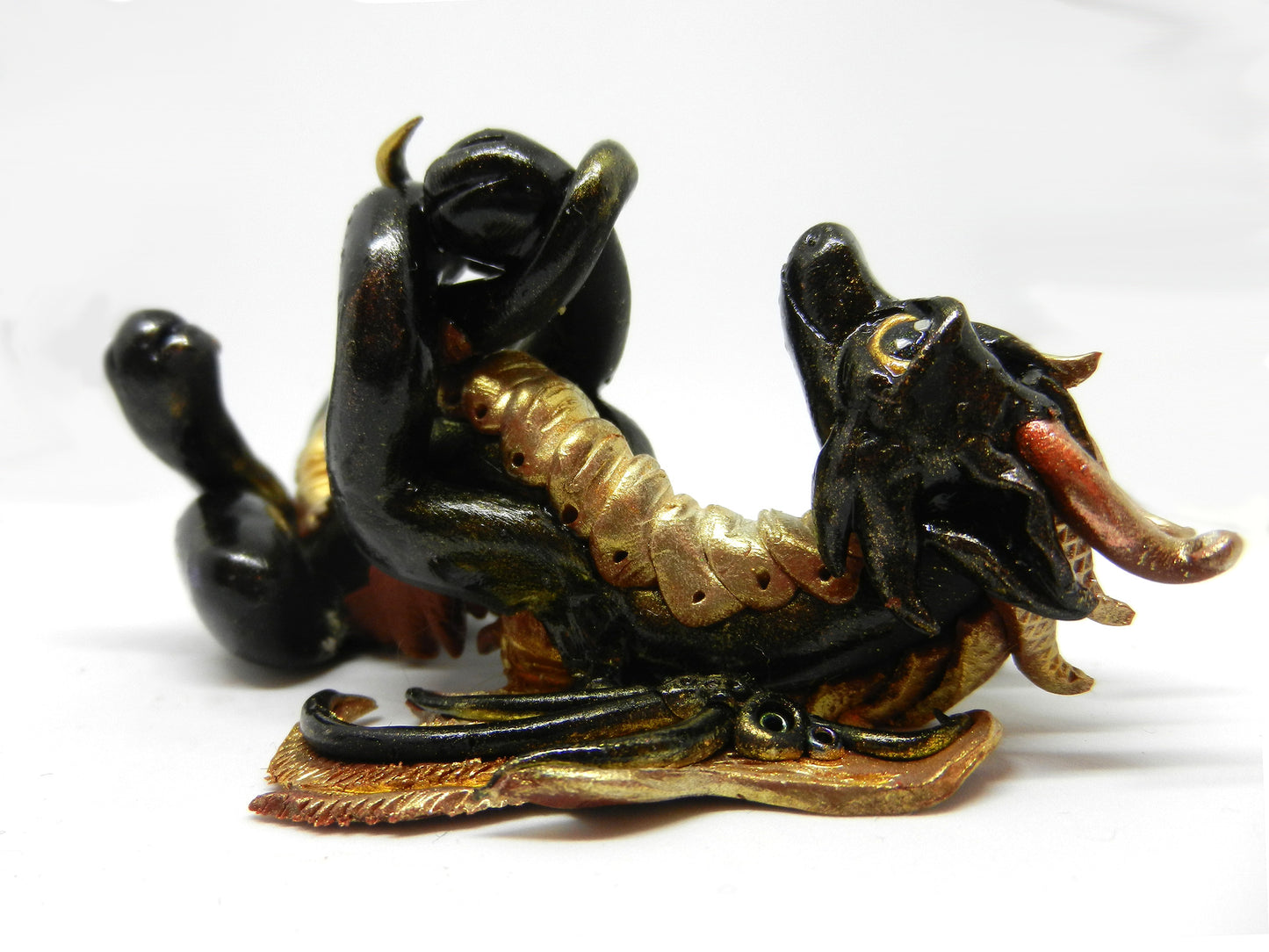 Black and gold dragon unique figurine