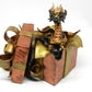 Black and gold dragon in gift box unique figurine