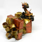 Black and gold dragon in gift box unique figurine