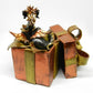 Black and gold dragon in gift box unique figurine