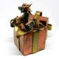 Black and gold dragon in gift box unique figurine