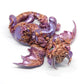 Violet and copper dragon unique figurine with floral design