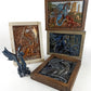 Famille de dragons en bas relief