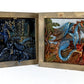 Famille de dragons en bas relief