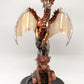 Woman and dragon unique figurine