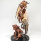 Woman and dragon unique figurine