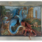 Famille de dragons en bas relief