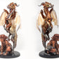 Woman and dragon unique figurine