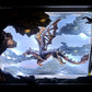Cadre lumineux d'un dragon volant