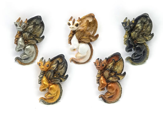 Leaf-Winged Mini Dragons Pendants and Magnets version 1